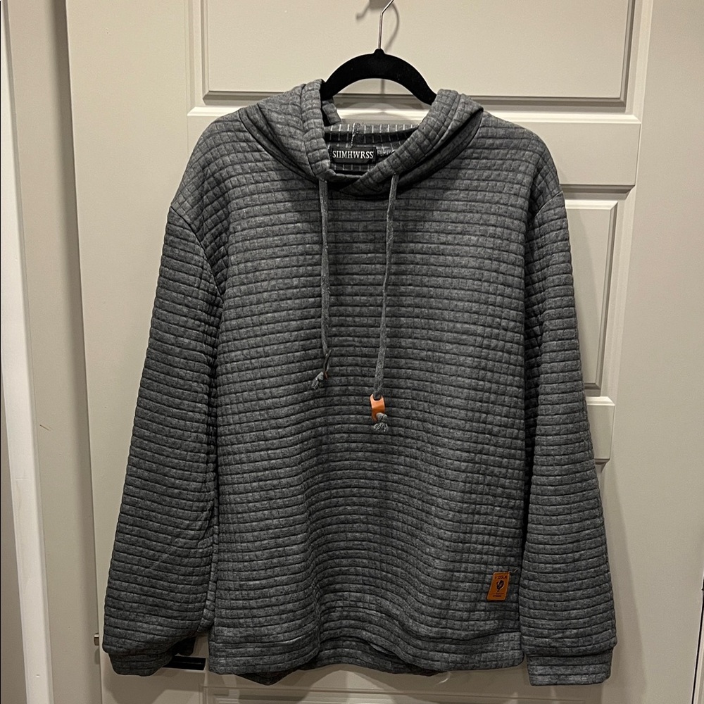 Men's Gray Quilted Sweater